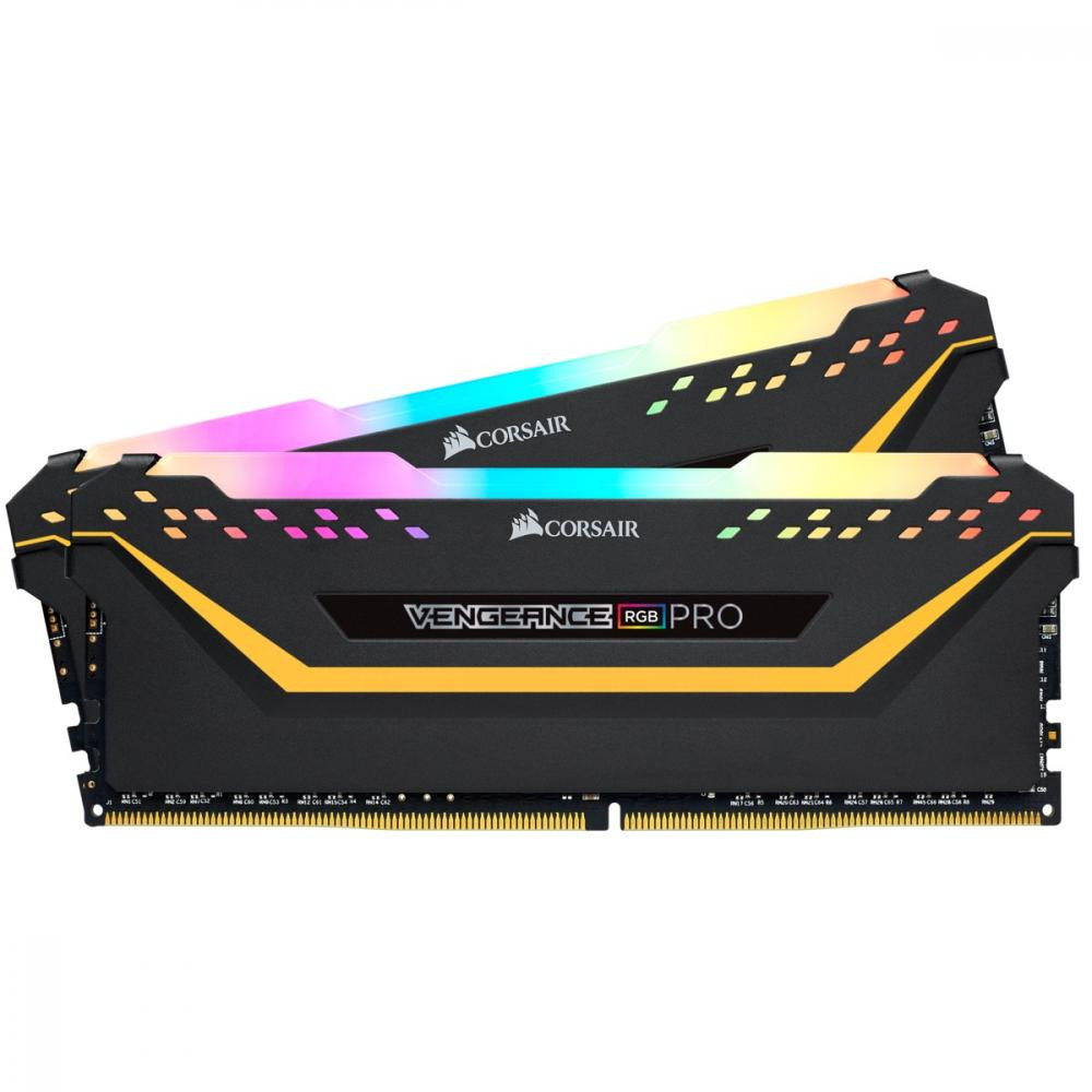 Пам'ять DDR4 RAM_16Gb (2x8Gb) 3200Mhz Corsair Vengeance RGB Pro Black (CMW16GX4M2C3200C16-TUF) - зображення 1