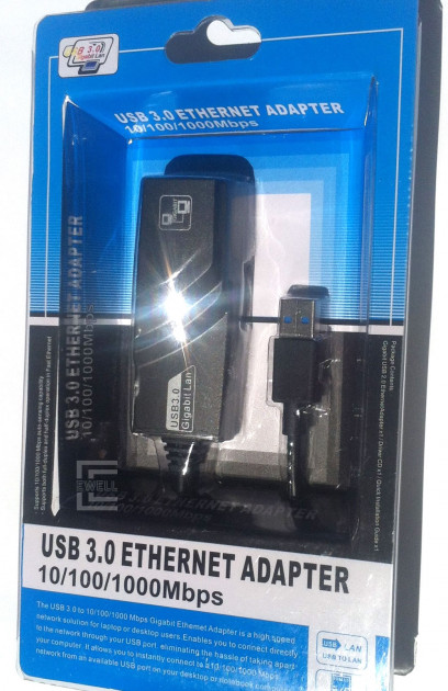 Мережевий адаптер Ewell USB3.0 to LAN RJ45 - зображення 2