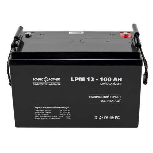 Акумуляторна батарея LogicPower LPM 12-100AH - зображення 1