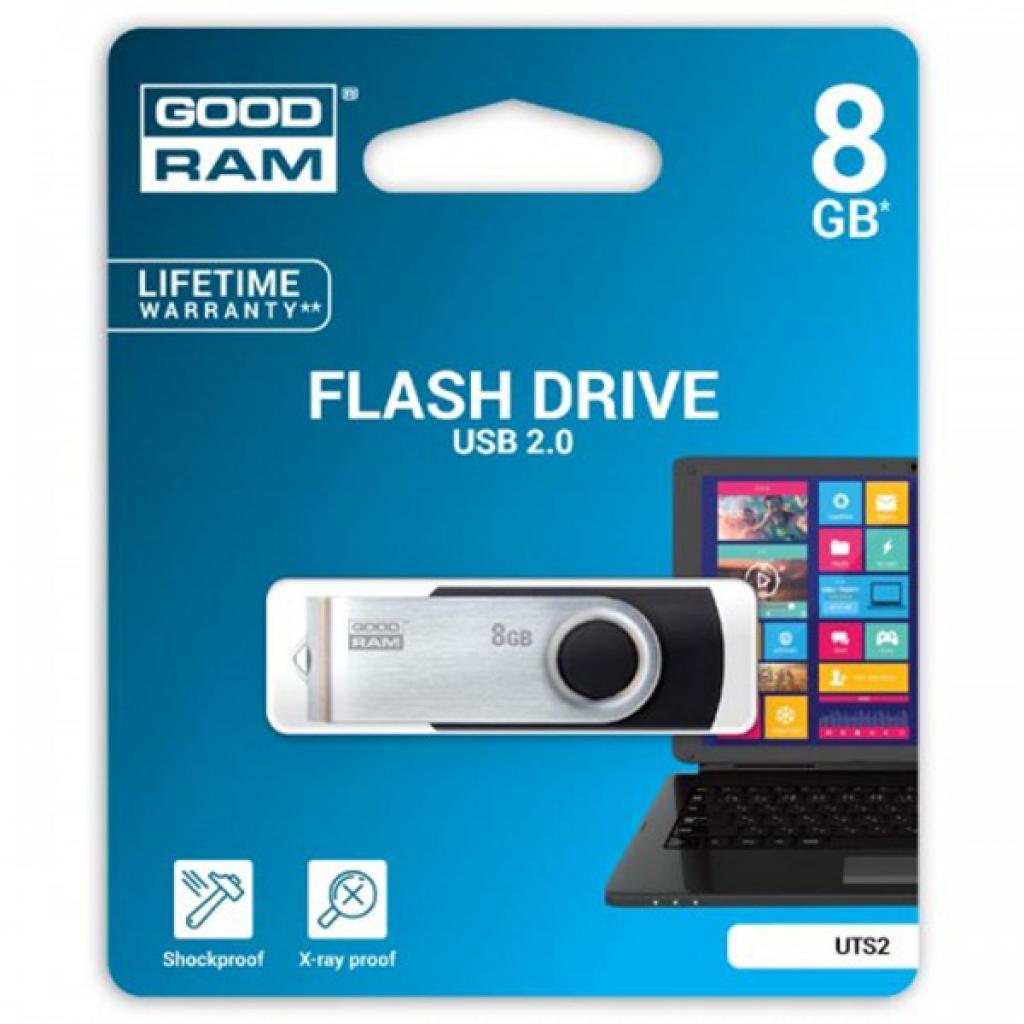 Флеш пам'ять USB 8 Gb Goodram UTS2 Twister black USB2.0 - зображення 2