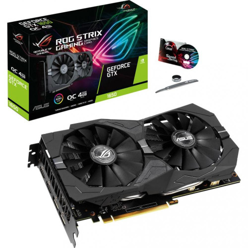 Відеокарта GeForce GTX1650 4 Gb GDDR5 Asus (ROG-STRIX-GTX1650-O4G-GAMING) - зображення 1