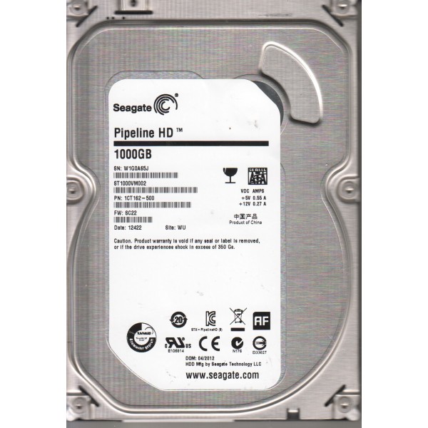 Жорсткий диск HDD 1000Gb Seagate ST1000VM002 - зображення 1