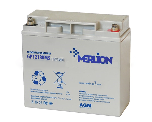 Акумуляторна батарея Merlion AGM 12V-18Ah (GP1218M5) - зображення 2