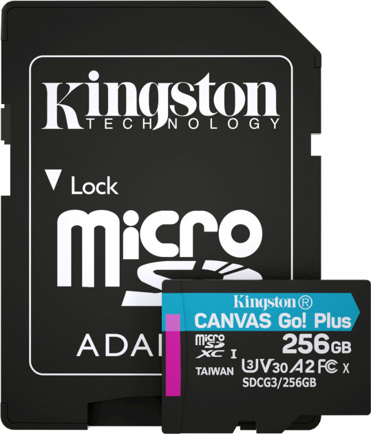 MicroSDXC 256 Gb Kingston Canvas Go! Plus class 10 UHS-I - зображення 2