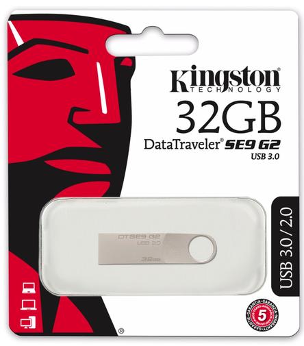 Флеш пам'ять USB 32 Gb Kingston SE9 G2 Silver metal USB 3.0 - зображення 2