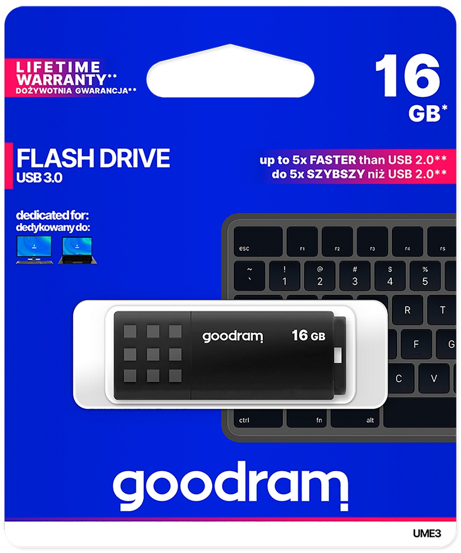 Флеш пам'ять USB 16Gb Goodram UME3 Black USB 3.0 - зображення 4