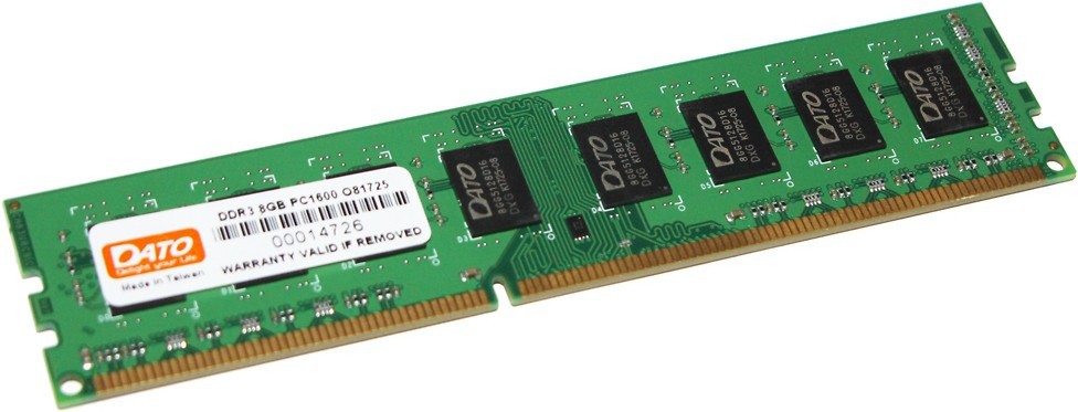 Пам'ять DDR3 RAM 8GB (1x8GB) 1600MHz DATO PC3-12800 CL11 1.5V - зображення 1