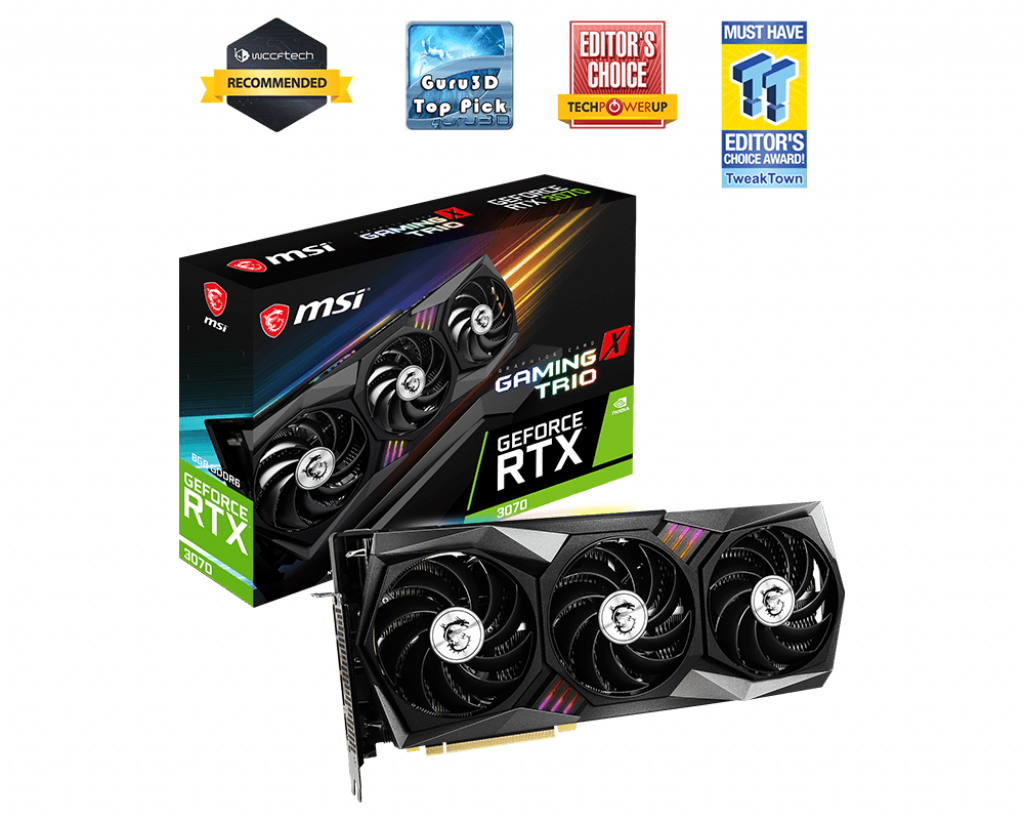 Відеокарта GeForce RTX 3070 MSI Gaming  8GB GDDR6 (RTX 3070 GAMING X TRIO) - зображення 4