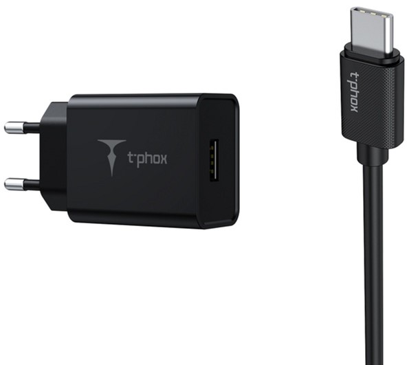 Зарядний пристрій T-PHOX Mini 12W 2.4A + Lightning cable 1.2m - зображення 1