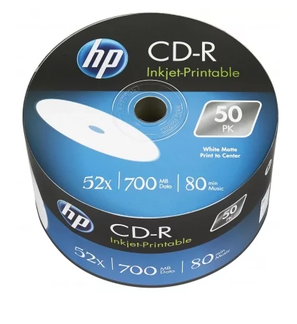CDR-disk 700Mb HP IJ Print 52X, 50 шт - зображення 1