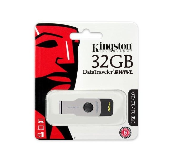 Флеш пам'ять USB 32 Gb Kingston DT SWIVL USB 3.1 - зображення 1
