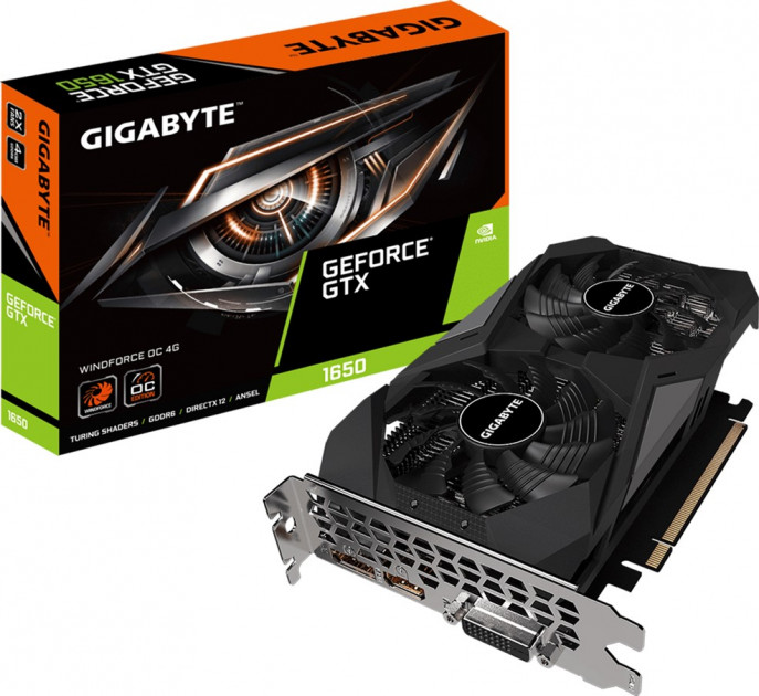 Відеокарта GeForce GTX1650 4 Gb GDDR6 Gigabyte (GV-N1656WF2OC-4GD) - зображення 1