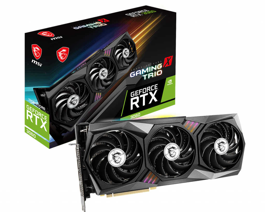 Відеокарта GeForce RTX 3060 12 GDDR6 MSI GAMING X TRIO (RTX 3060 GAMING X TRIO 12G) - зображення 1