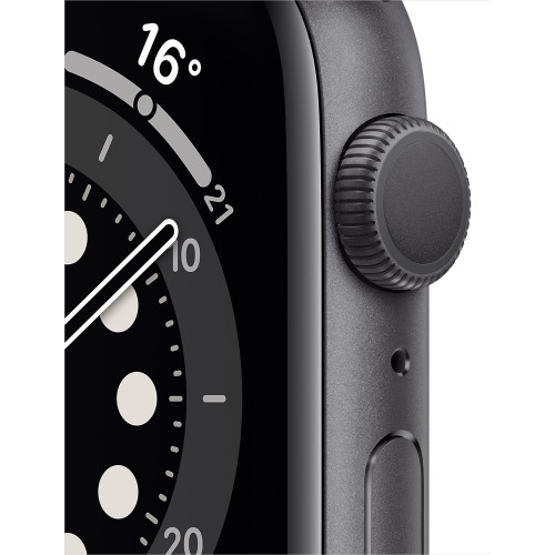 Смарт годинник Apple Watch Series 6 44mm Space Gray Aluminum Case with Black Sport Band M00H3 - зображення 6