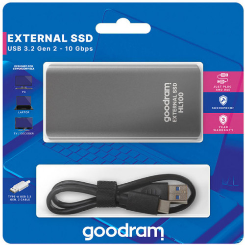 Зовнішній накопичувач SSD 256GB Goodram HL100 (SSDPR-HL100-256) - зображення 3