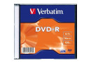 Диск DVD-R 4,7Gb 16x Verbatim Matte Silver AZO (43547-1disk) - зображення 1