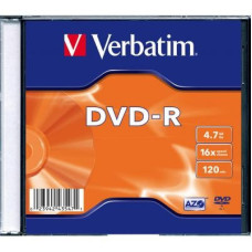 Диск DVD-R 4,7Gb 16x Verbatim Matte Silver AZO (43547-1disk)