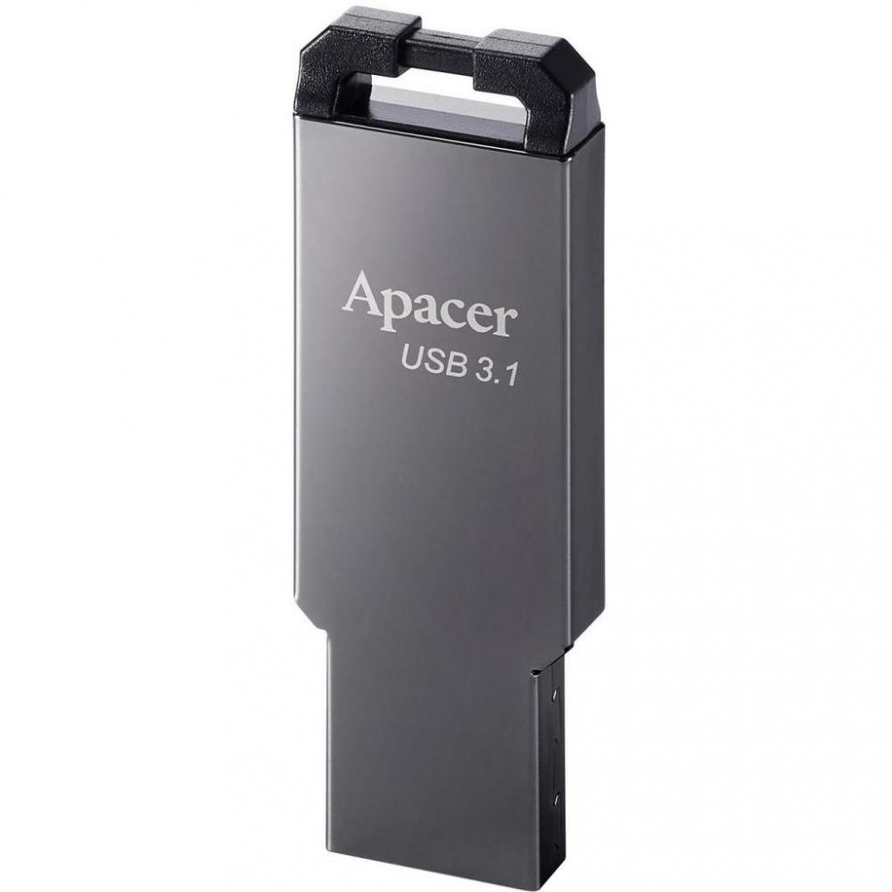 Флеш пам'ять USB 16Gb Apacer AH360 Ashy USB3.1, брелок, метал - зображення 1