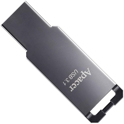 Флеш пам'ять USB 16Gb Apacer AH360 Ashy USB3.1, брелок, метал - зображення 2