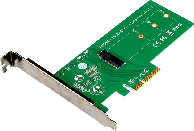 Контролер M.2 PCIe SSD to PCI-Ex1 Maiwo (KT016) - зображення 2