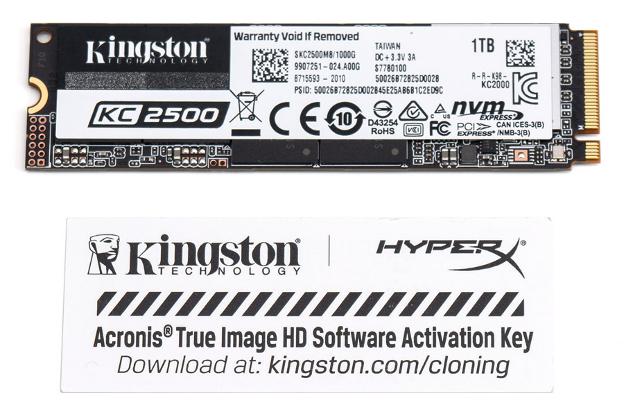 Накопичувач SSD NVMe M.2 1000GB Kingston KC2500 (SKC2500M8\/1000G) - зображення 1