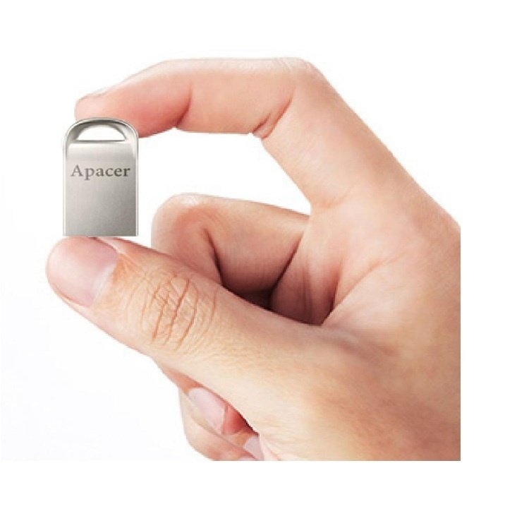 Флеш пам'ять USB 16Gb Apacer AH115 Silver USB2.0, міні, метал - зображення 3