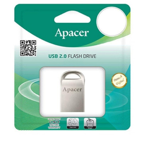 Флеш пам'ять USB 16Gb Apacer AH115 Silver USB2.0, міні, метал - зображення 4