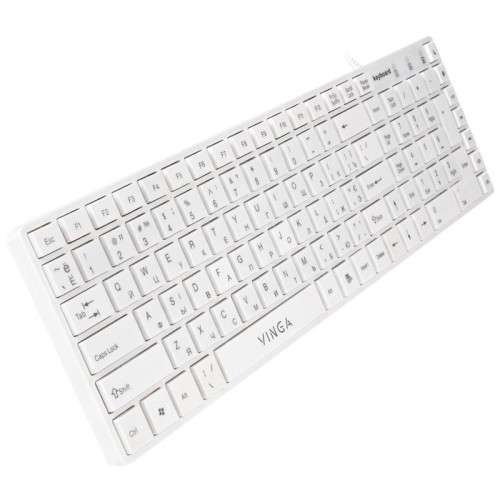 Клавіатура Vinga KB820 White USB - зображення 3