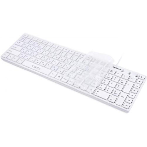 Клавіатура Vinga KB820 White USB - зображення 4
