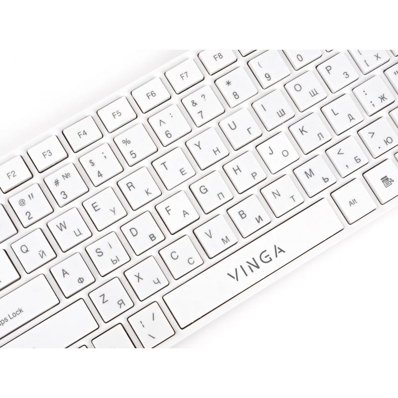Клавіатура Vinga KB820 White USB - зображення 6