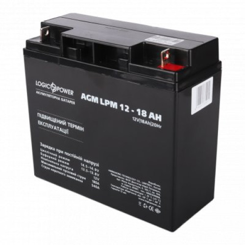 Акумуляторна батарея LogicPower LPM 12 - 18 AH (4133) - зображення 1