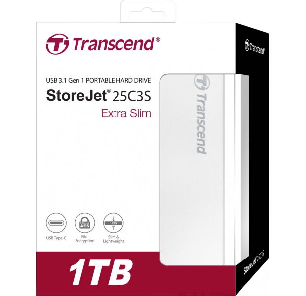 Зовнішній жорсткий диск HDD 1000Gb Transcend (TS1TSJ25C3S) - зображення 3