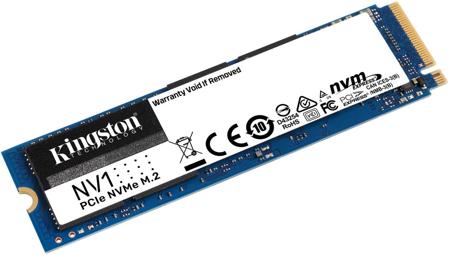 Накопичувач SSD NVMe M.2 500GB Kingston NV1 (SNVS\/500G) - зображення 2