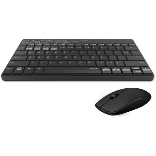 Клавіатура+мишка Rapoo 8000M Wireless Multi-mode Black - зображення 4