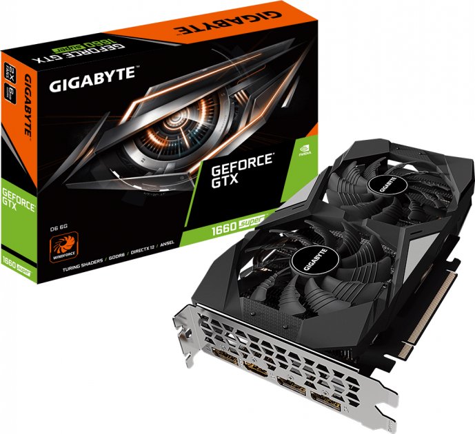 Відеокарта GeForce GTX1660 Super 6 Gb GDDR6 Gigabyte (GV-N166SD6-6GD) - зображення 1