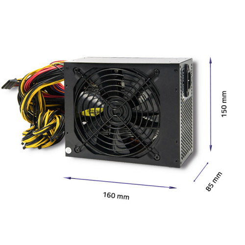 БЖ 1600Вт Qoltec Gaming Miner 1600W 80 Plus Gold (50147) - зображення 3