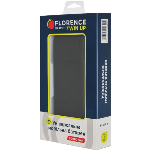 Батарея POWER BANK Florence TwinUp Li-Pol 20000mAh (FL-3061-K) - зображення 5