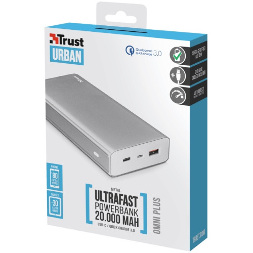 Батарея POWER BANK Trust Omni Thin 20000mAh (22790) - зображення 5