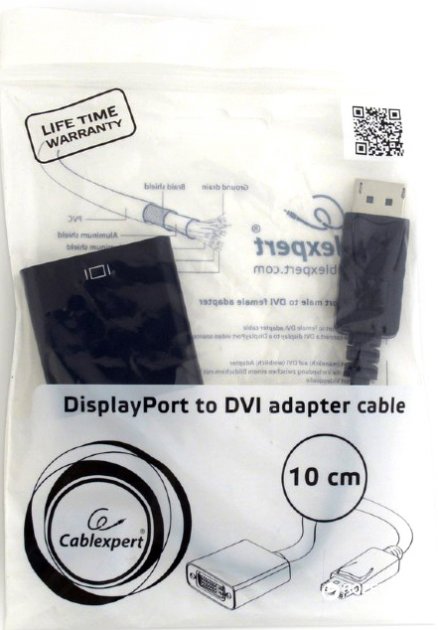 Перехідник DisplayPort to DVI, Cablexpert, 0.1m - зображення 4
