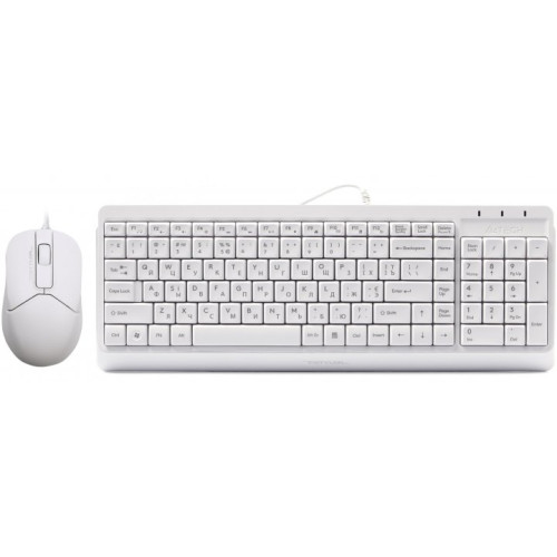 Клавіатура+опт.мишка A4-Tech F1512 White USB - зображення 1