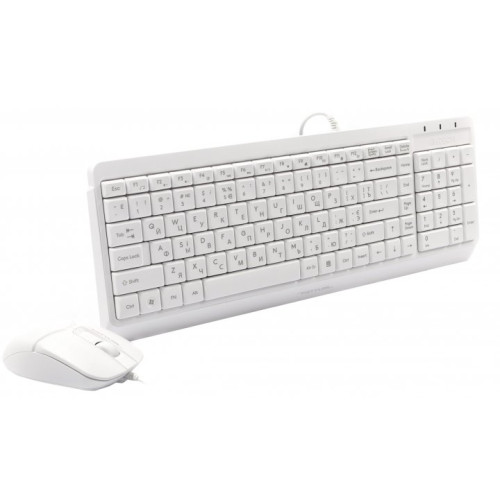 Клавіатура+опт.мишка A4-Tech F1512 White USB - зображення 4