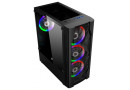 Корпус 1stPlayer D4-4R1-BK Color LED Black - зображення 2
