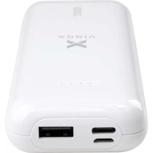 Батарея POWER BANK Vinga 10000 mAh glossy white - зображення 4