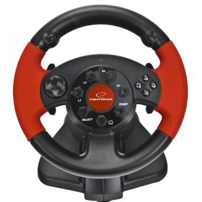 Кермо Esperanza EG103 PC\/PS1\/PS2\/PS3 Black-Red - зображення 3