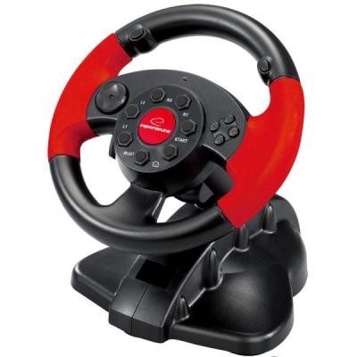 Кермо Esperanza EG103 PC\/PS1\/PS2\/PS3 Black-Red - зображення 4