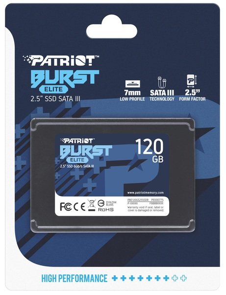 Накопичувач SSD 120GB Patriot Burst Elite (PBE120GS25SSDR) - зображення 3
