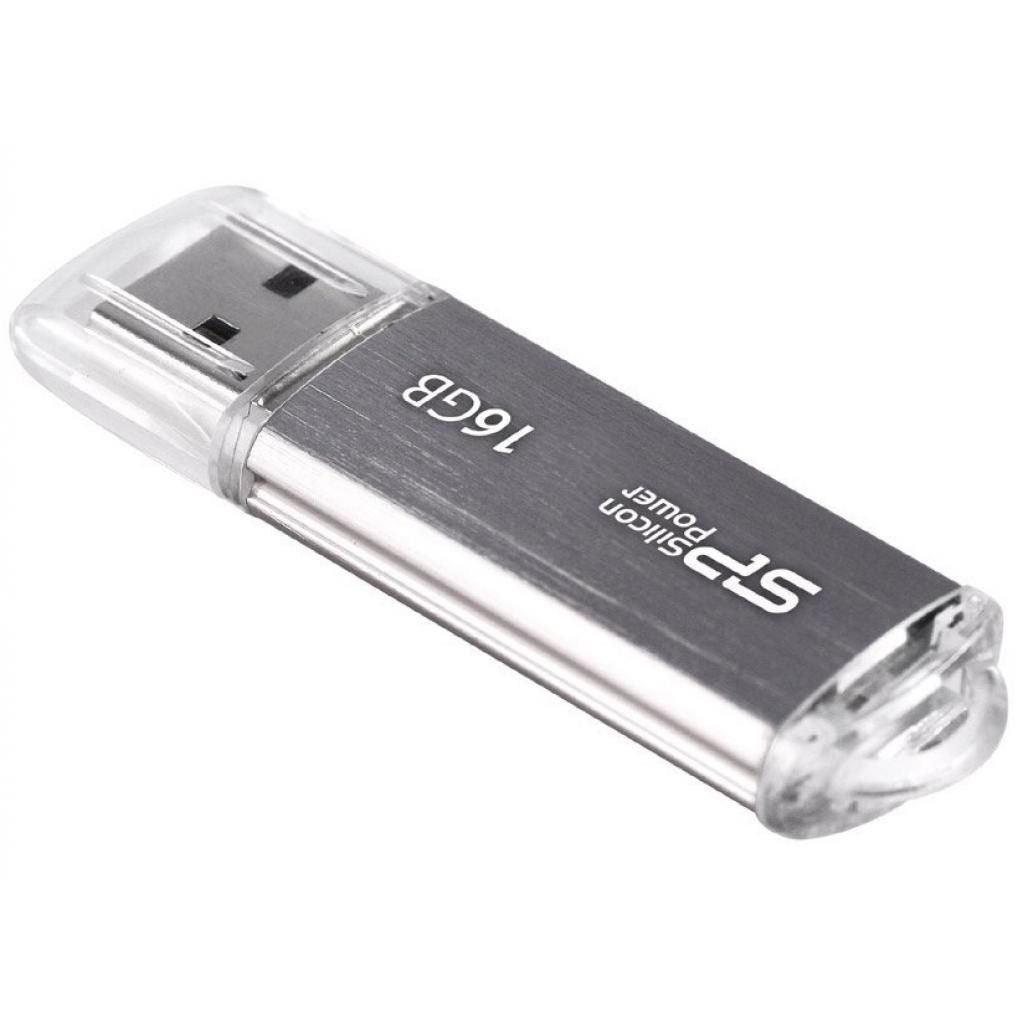Флеш пам'ять USB 16Gb Silicon Power Ultima II Silver USB2.0 - зображення 2