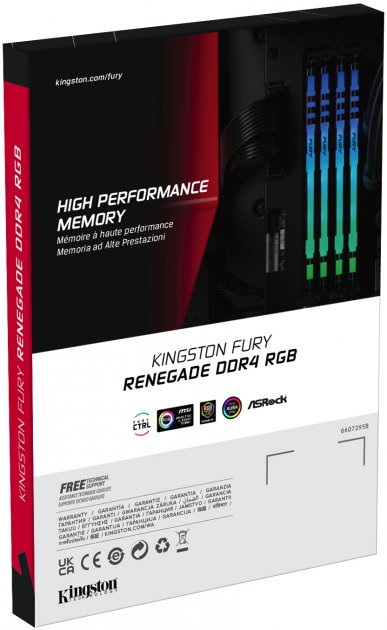 Пам'ять DDR4 RAM_16Gb (2x8Gb) 3200Mhz Kingston Fury Renegade RGB Black (KF432C16RBAK2\/16) - зображення 5