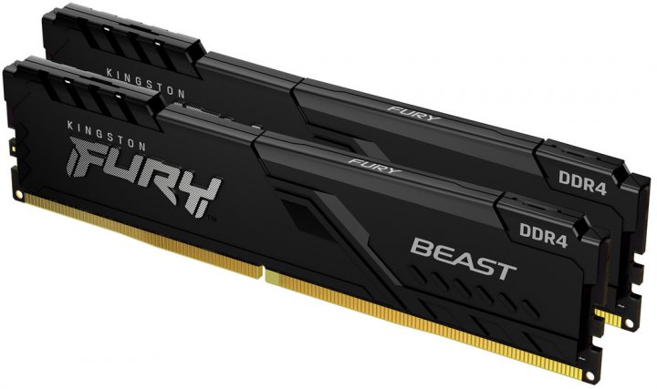 Пам'ять DDR4 RAM_32Gb (2x16Gb) 2666Mhz Kingston Fury Beast Black (KF426C16BB1K2\/32) - зображення 1