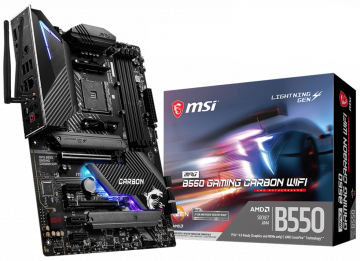 Мат. плата AM4 MSI MPG B550 GAMING CARBON WIFI - зображення 5